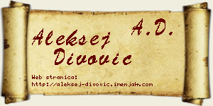Aleksej Divović vizit kartica